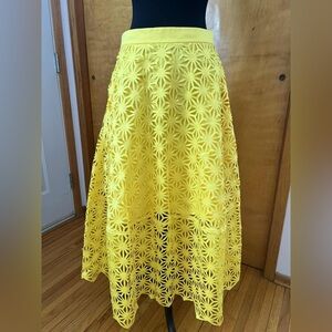 PASKAL Laser Cut Out Skirt in Yellow